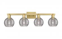 Innovations Lighting 716-4W-BB-G1213-6SM - Athens Deco Swirl - 4 Light - 36 inch - Brushed Brass - Bath Vanity Light