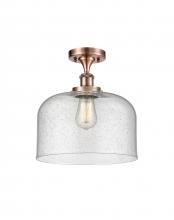 Innovations Lighting 916-1C-AC-G74-L - Bell - 1 Light - 12 inch - Antique Copper - Semi-Flush Mount