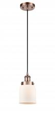 Innovations Lighting 916-1P-AC-G51 - Bell - 1 Light - 5 inch - Antique Copper - Cord hung - Mini Pendant