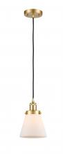 Innovations Lighting 916-1P-SG-G61 - Cone - 1 Light - 6 inch - Satin Gold - Cord hung - Mini Pendant