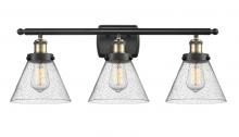 Innovations Lighting 916-3W-BAB-G44 - Cone - 3 Light - 28 inch - Black Antique Brass - Bath Vanity Light
