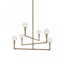 Matteo Lighting C64806AGCL - Candlestix Aged Gold Brass Chandelier