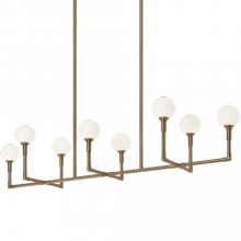 Matteo Lighting C64808AGOP - Candlestix Aged Gold Brass Chandelier