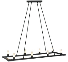 Matteo Lighting C75208MB - Cascadian Matte Black Chandelier