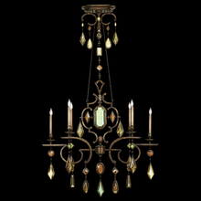 freight is 11.5% 708940-1ST - Encased Gems 50"W Oblong Chandelier