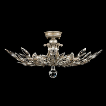 freight is 11.5% 753440ST - Crystal Laurel 28"W Round Semi-Flush Mount