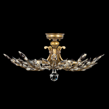 freight is 11.5% 776240ST - Crystal Laurel 28"W Round Semi-Flush Mount