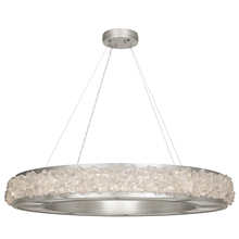 freight is 11.5% 878040ST - Arctic Halo 38"W Round Pendant